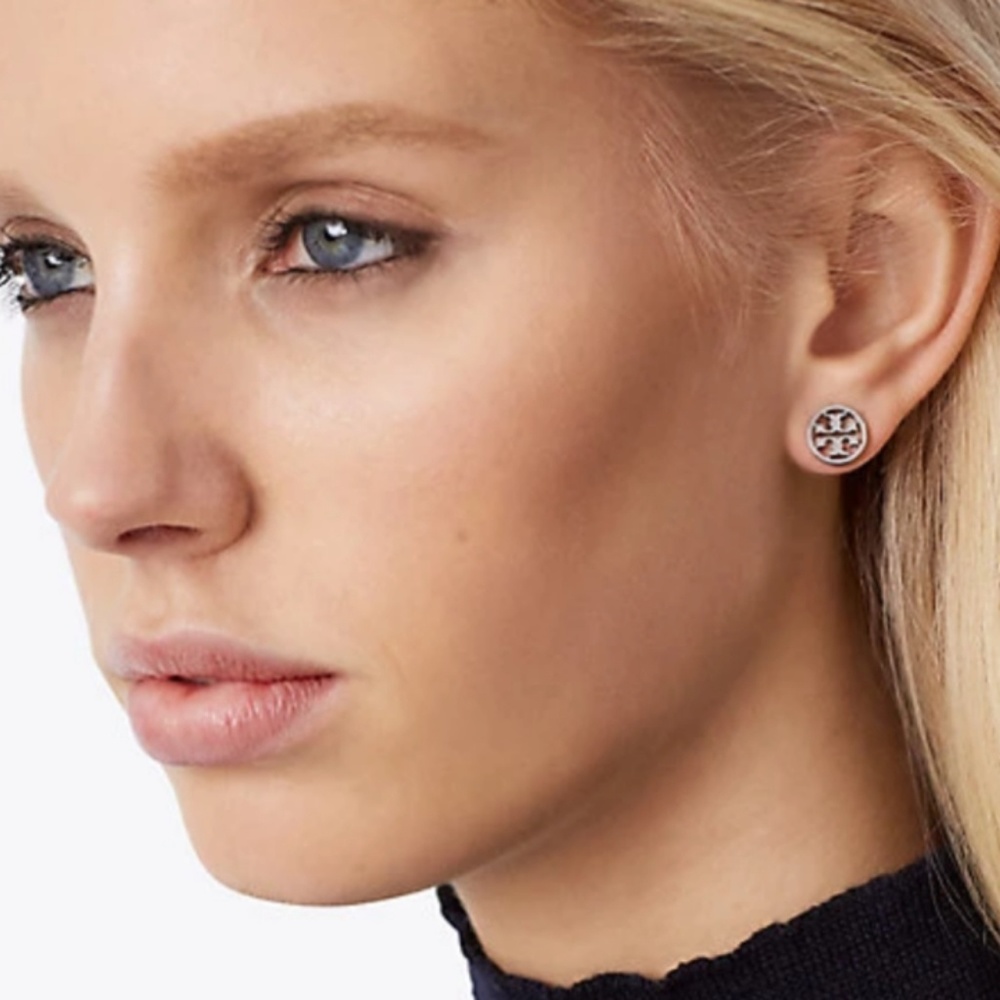 *NEW* Tory Burch circle logo earings - Picture 5 of 6